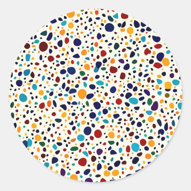 Adesivo Redondo Pavimentação de Polígono de Pedra Arredondada Terr (Frente)