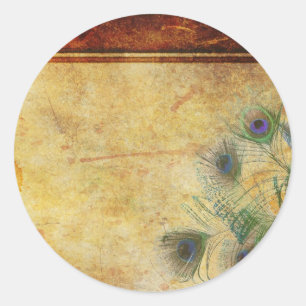 Adesivo Redondo Pavock Feather Envelope Seal