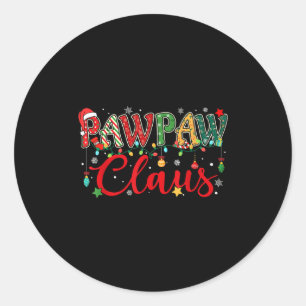 Adesivo Redondo Pawpaw Claus Natal Luzes Pajama Família Matchi
