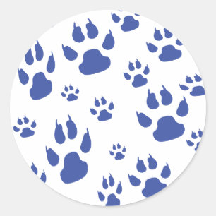 Adesivo Redondo Pawprints