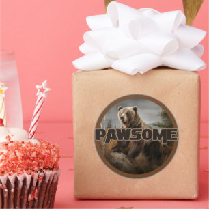 Adesivo Redondo Pawsome