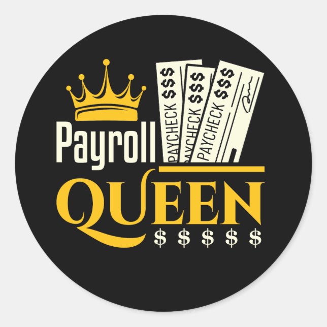 Adesivo Redondo Payroll Queen (Frente)