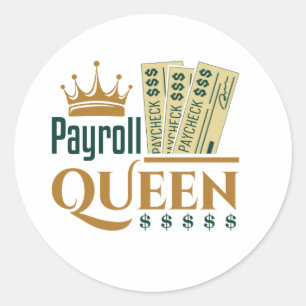 Adesivo Redondo Payroll Queen