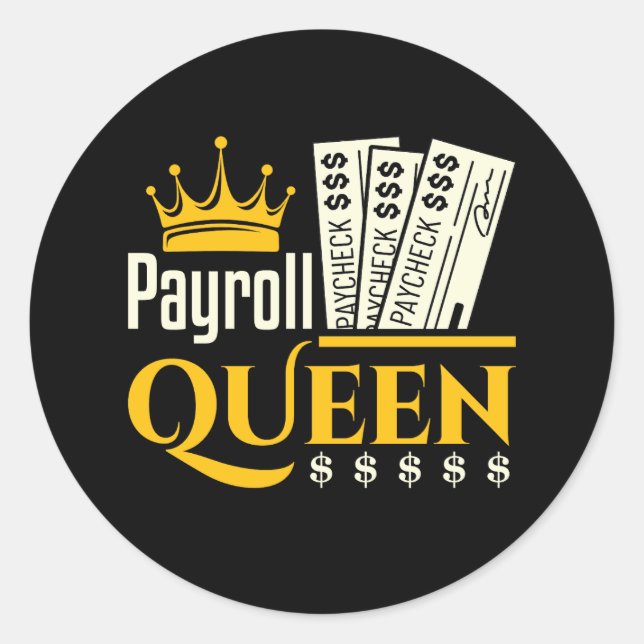 Adesivo Redondo Payroll Queen (Frente)