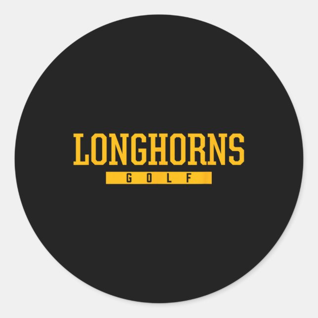 Adesivo Redondo Payson Longhorns Golfe Hs  (Frente)