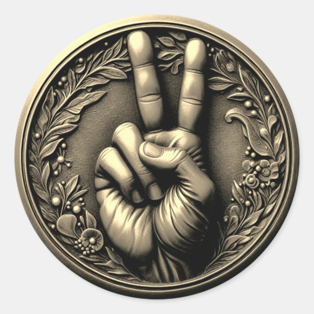 Adesivo Redondo Paz (Frente)