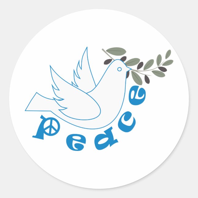 Adesivo Redondo Paz (Frente)