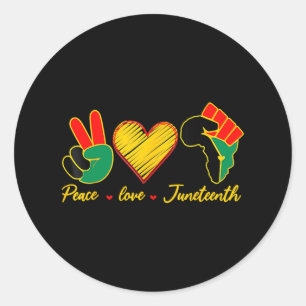 Adesivo Redondo Paz Amor Décimo Orgulho Negro Liberdade 4º de J