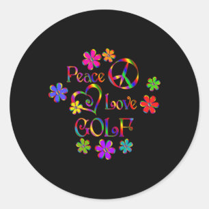 Adesivo Redondo Paz Amor Golfe