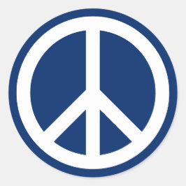 Adesivo Redondo Paz azul e branca