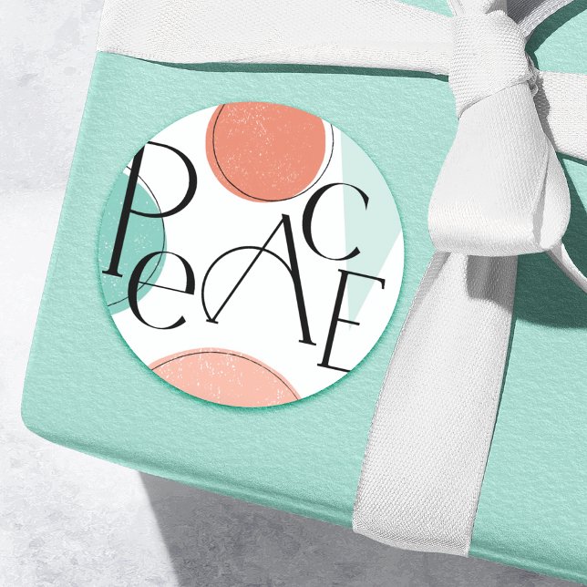 Adesivo Redondo Paz Colorida e Ousada  (Criador carregado)