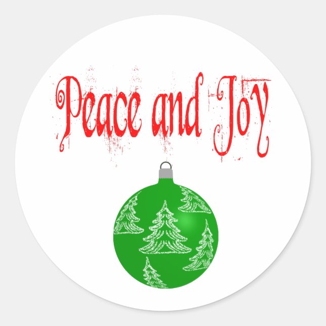 Adesivo Redondo Paz de Natal e Alegria (Frente)