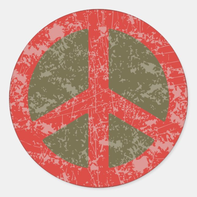 Adesivo Redondo Paz de Resistência (Frente)