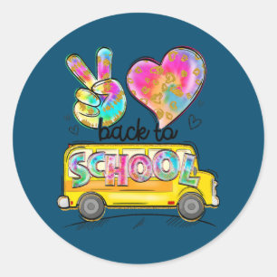 Adesivo Redondo Paz De Volta Ao Motorista De Ônibus Escolar Primei