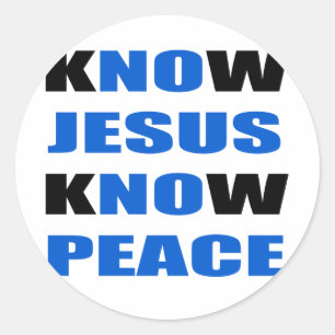 Adesivo Redondo Paz do kNOw Jesus
