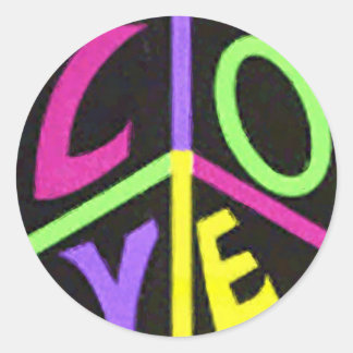 Adesivo Redondo Paz e Amor
