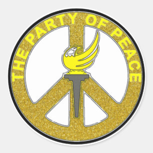 Adesivo Redondo Paz e Cooperação