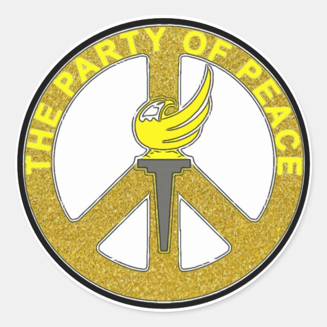 Adesivo Redondo Paz e Cooperação (Frente)