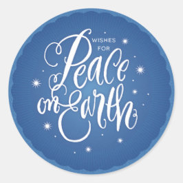 Adesivo Redondo Paz em chamas na Terra