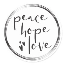 Paz, Esperança e Amor, modernos, com círculos