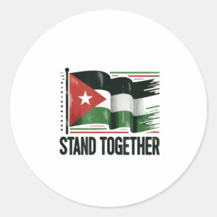 Adesivo Redondo Paz na Palestina
