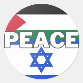 Adesivo Redondo Paz na Palestina