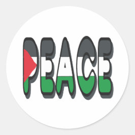 Adesivo Redondo Paz na Palestina