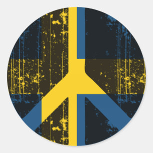 Adesivo Redondo Paz na suecia