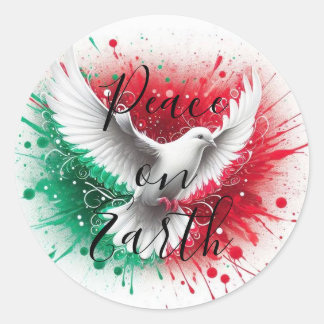 Adesivo Redondo Paz na Terra com Dove