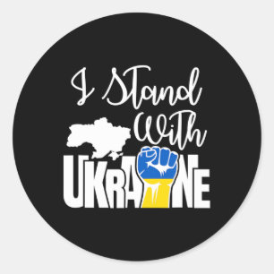 Adesivo Redondo Paz Na Ucrânia Eu Apoio A Ucrânia