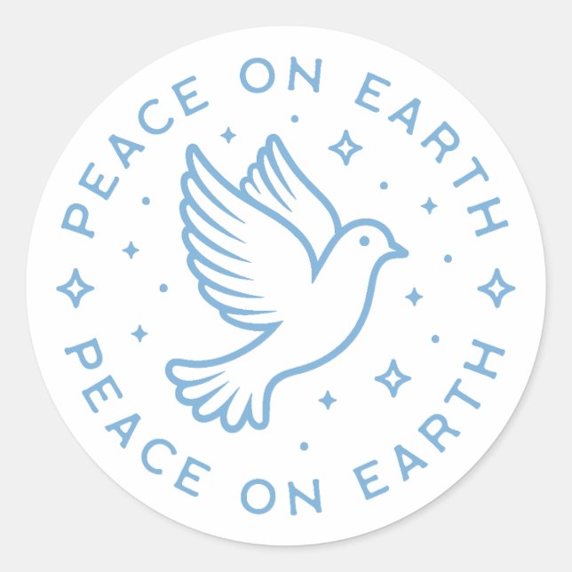 Adesivo Redondo Paz no Natal (Frente)
