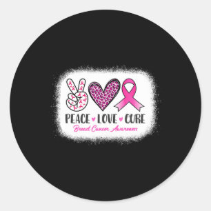 Adesivo Redondo Paz Sangrenta Amor Curva Leopard Cancer Awa