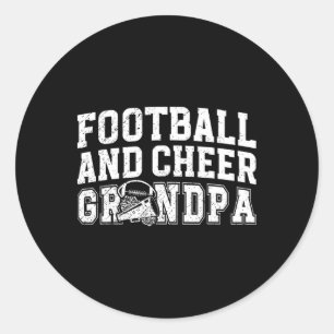 Adesivo Redondo Pé E Avô De Cheerleader E Futebol
