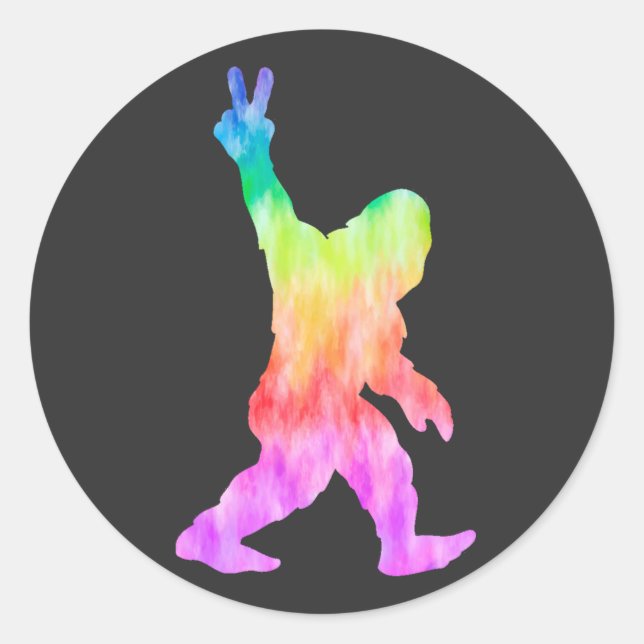 Adesivo Redondo Pé Grande do Amor pela Paz (Frente)