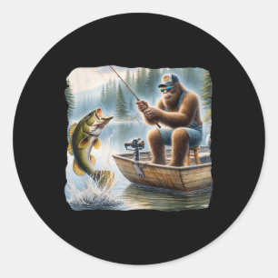 Adesivo Redondo Pé Grande Pescado Sasquatch Summer B Pescador