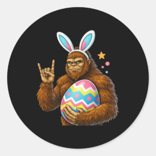 Adesivo Redondo Pé Grande Sasquatch Coelho Páscoa Homens Mulheres 