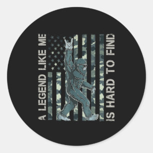 Adesivo Redondo Pé Grande Sasquatch Uma Lenda Como Eu É Difícil De