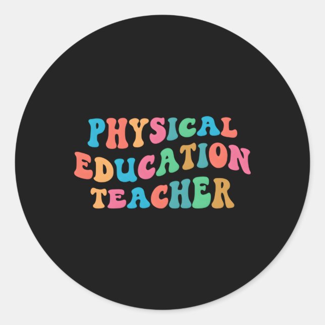 Adesivo Redondo Pe Physical Education Teacher Groove (Frente)