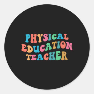 Adesivo Redondo Pe Physical Education Teacher Groove