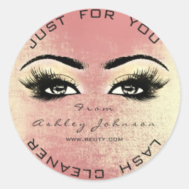 Adesivo Redondo Pêac Rosa Bela Lâmina Lash Makeup Cleaner