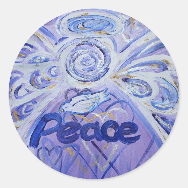 Adesivo Redondo Peace Angel Sticker (Frente)