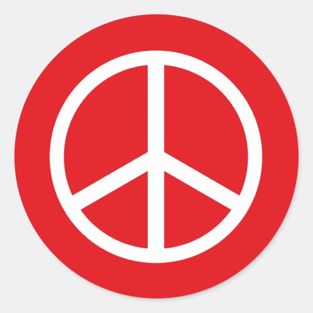Adesivo Redondo PEACE de Natal de pop Art (Frente)