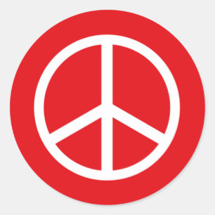 Adesivo Redondo PEACE de Natal de pop Art