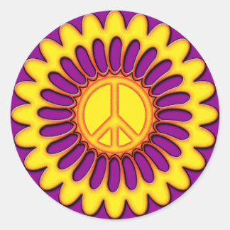 ADESIVO REDONDO PEACE FLOWER