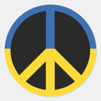 Adesivo Redondo peace for ukraine