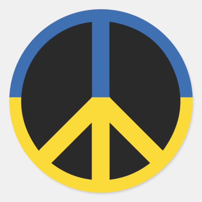 Adesivo Redondo peace for ukraine (Frente)
