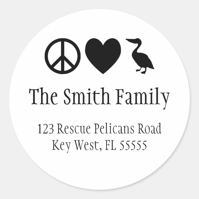 Adesivo Redondo Peace Love e Pelanes Sticker (Frente)