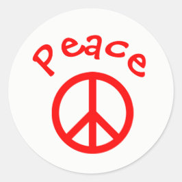 Adesivo Redondo Peace, Love, Joy Peace Sign - Circle Sticker