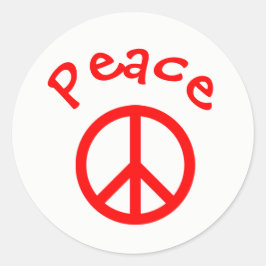 Adesivo Redondo Peace, Love, Joy Peace Sign - Circle Sticker