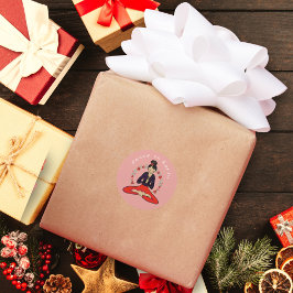 Adesivo Redondo Peace on Earth Yogi Sticker